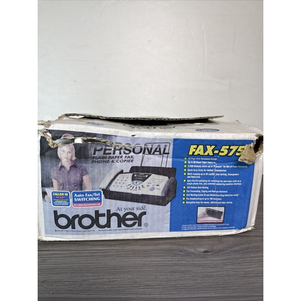 New Open Box Brother FAX-575 Personal Office Paper Fax Phone Copier Machine